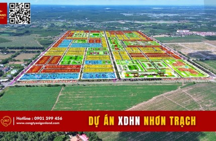 Saigonland  Cần bán nền Nhà Phố 100m2 sẵn sổ hồng riêng tại dự án XDHN Nhơn Trạch Đồng Nai